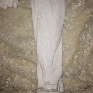 A long sleeve white crop top